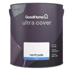 GoodHome Ultra Cover North Pole Matt Emulsion Paint, 2.5L -Goodhome goodhome ultra cover north pole matt emulsion paint 2 5l5059340273600 02c