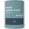GoodHome Vence Satin Metal & Wood Paint, 750ml -Goodhome goodhome vence satin metal wood paint 750ml5036581059545 02c BQ