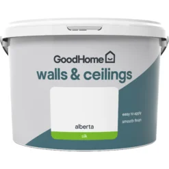 GoodHome Walls & Ceilings Alberta Silk Emulsion Paint, 2.5L -Goodhome goodhome walls ceilings alberta silk emulsion paint 2 5l3663602592396 02c