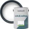GoodHome Walls & Ceilings Brilliant White Vinyl Silk Emulsion Paint, 5L -Goodhome goodhome walls ceilings brilliant white vinyl silk emulsion paint 5l5059340232010 37c