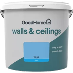 GoodHome Walls & Ceilings Frejus Matt Emulsion Paint, 5L -Goodhome goodhome walls ceilings frejus matt emulsion paint 5l3663602599333 02c