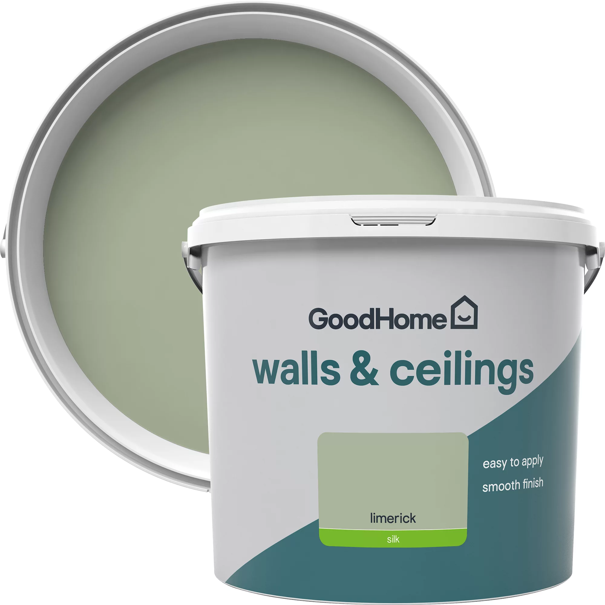 GoodHome Walls & Ceilings Limerick Silk Emulsion Paint, 5L 3 GoodHome Walls & Ceilings Limerick Silk Emulsion Paint, 5L