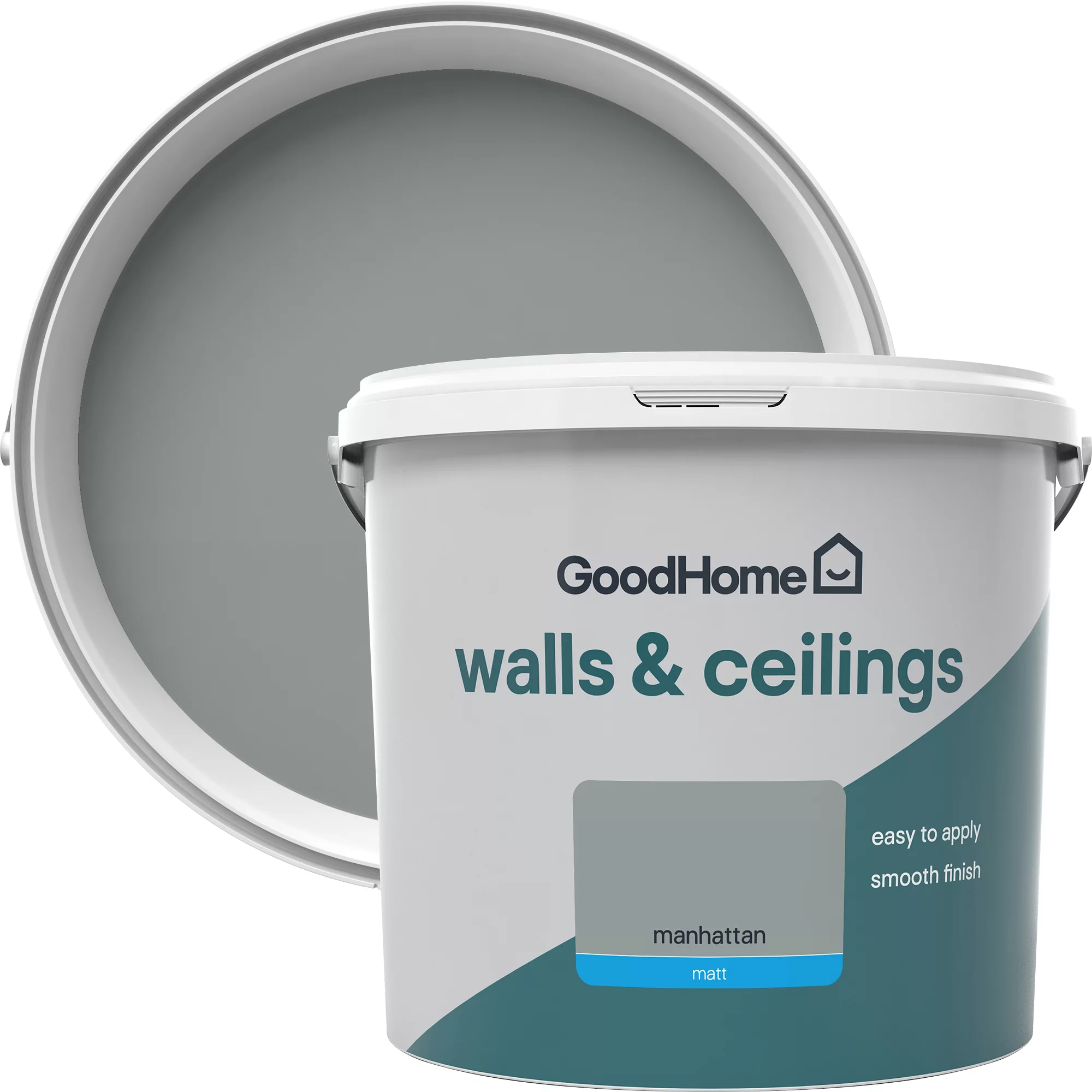 GoodHome Walls & Ceilings Manhattan Matt Emulsion Paint, 5L 3 GoodHome Walls & Ceilings Manhattan Matt Emulsion Paint, 5L