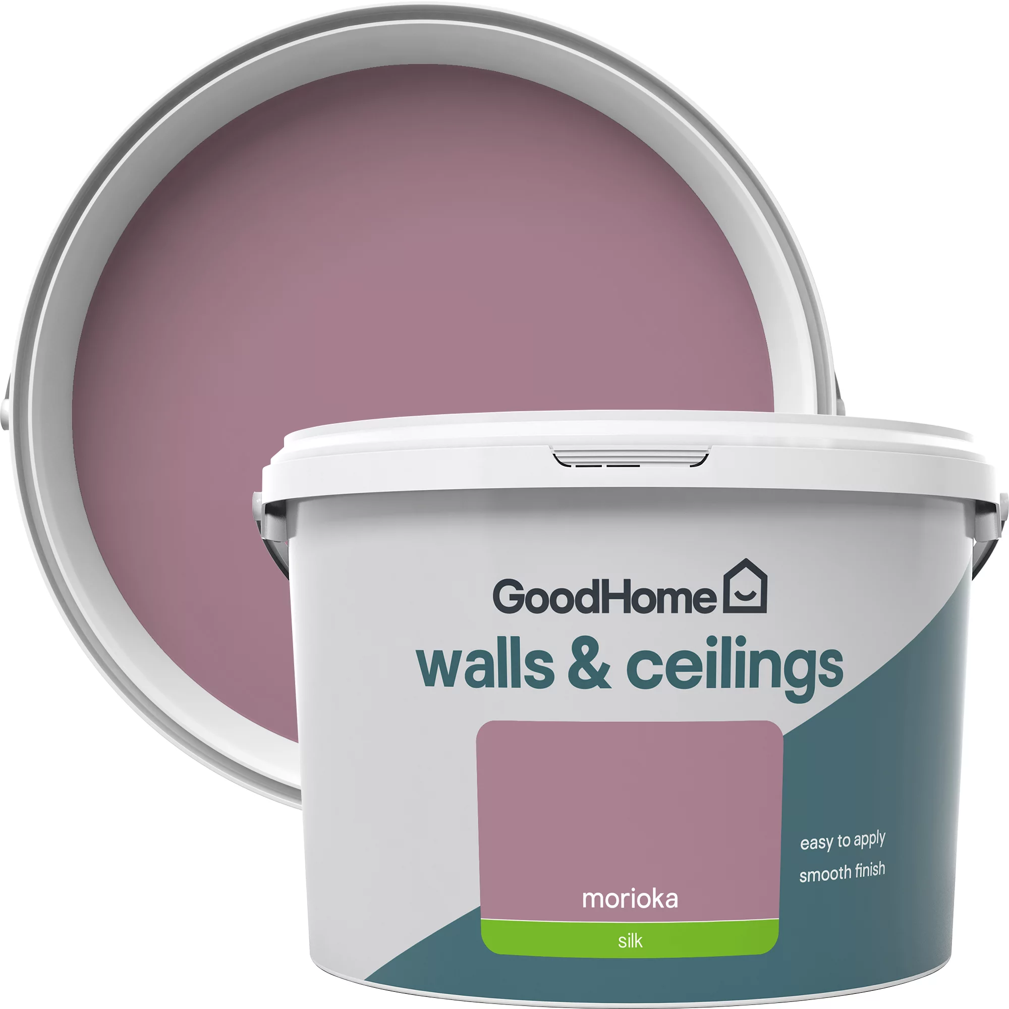 GoodHome Walls & Ceilings Morioka Silk Emulsion Paint, 2.5L 3 GoodHome Walls & Ceilings Morioka Silk Emulsion Paint, 2.5L