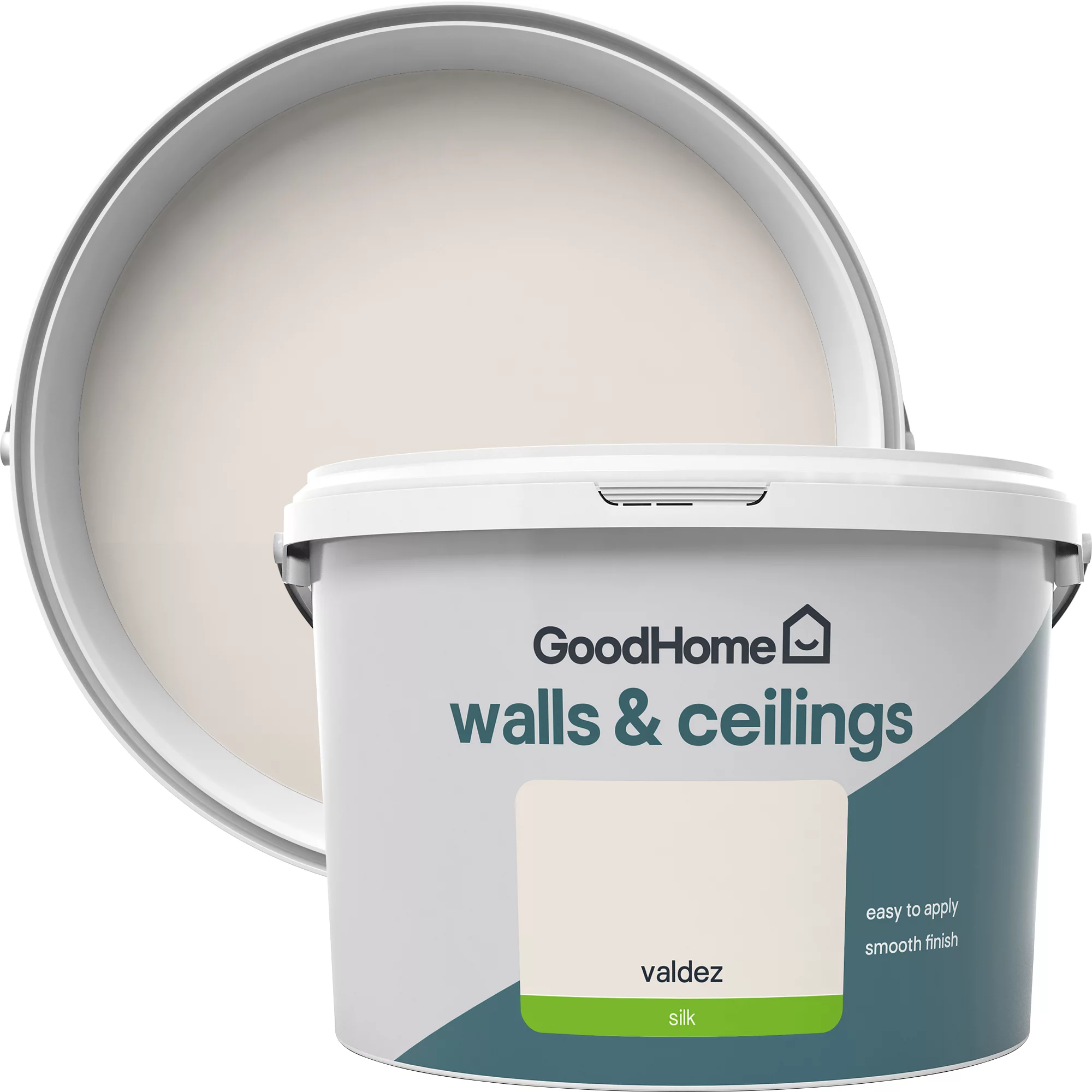 GoodHome Walls & Ceilings Valdez Silk Emulsion Paint, 2.5L 3 GoodHome Walls & Ceilings Valdez Silk Emulsion Paint, 2.5L