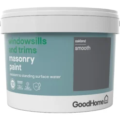 GoodHome Windowsills & Trims Oakland Smooth Matt Masonry Paint, 2.5L -Goodhome goodhome windowsills trims oakland smooth matt masonry paint 2 5l3663602520573 08c bq