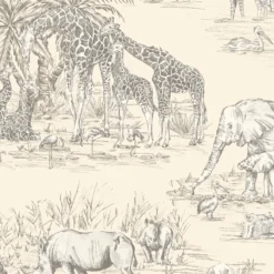 GoodHome Zircon Cream Watering Hole Metallic Effect Smooth Wallpaper -Goodhome goodhome zircon cream watering hole metallic effect smooth wallpaper3663602020325 37c