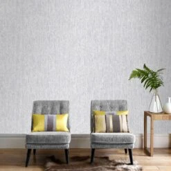 GoodHome Zoisi Silver Effect Textured Wallpaper -Goodhome goodhome zoisi silver effect textured wallpaper5059340487656 01i